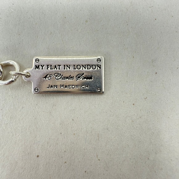 My Flat in London Necklace Enamel Windsor Black Bow Teapot Charm - Picture 6 of 10
